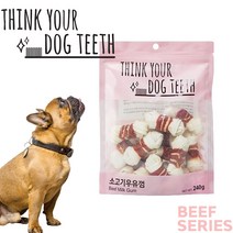 THINK TOUR DOG 소고기 연어 오리 치킨 딩고 우유껌, 1개, 소고기 딩고 우유껌 15p