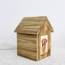반려동물 유골함 장례용품 반려견 장례소나무 유골 Urns 애완 동물 애쉬 기념 화장 고양이 개 Cinerary C, 04 브라운_01 M