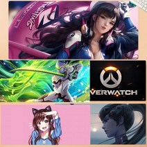 오버워치 장패드 게이밍 마우스패드 46종 디바 D.VA 겐지 메르시 리퍼, A_9