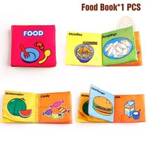 아바타 장난감 아기 활동 패브릭 헝겊 책 0-12 개월 아기 부드러운 꽤 책 동물 교육 장난감 조기 학습 도서, 06 Food