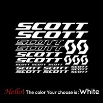 scott 자전거 프레임 자전거 타기 장식 diy 데칼 용 독점적 인 투명 운송 멤브레인 비 찢김 스티커, 하얀색, 엘 44cm X 30cm