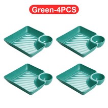 다이어트식판 성인식판 가정용 조개 껍질 접시 식초 디스크와 플라, 17.B Green 4PCS