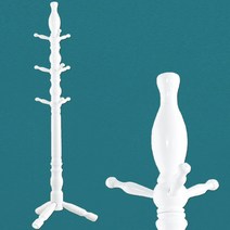 아지오퍼니처 화이트 옷걸이 원목 스탠드 행거 이동식 수납, 1개, -