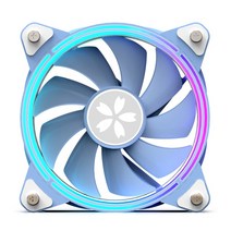 Yeston 12cm PC 케이스 냉각 팬 1800RPM 유압 4Pin CPU 쿨러 RGB LED 컴퓨터 방열판 라디에이터 액세서리, 1pc 팬, 푸른