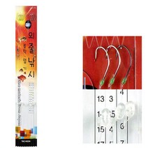 볼락 열기 채비 6본 바다 낚시 바늘 고등어 메가리, 8호