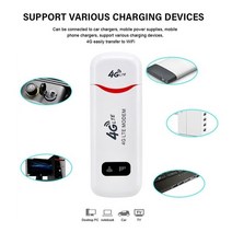 휴대용와이파이 와이파이에그 2박3일해외여행 150mbps 4g lte usb 와이파이 라우터 자동차 휴대용 모바일 와이파이 4g usb 동글 와이파이 모뎀 네트워크 어댑터 카드, 하얀