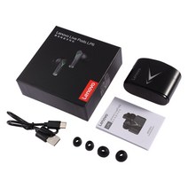 기존 LENOVO LP6 이어폰 비디오 게임 무선 블루투스 TWS 헤드셋 지연 없음 듣기 및 IPHONE ANDROID 용 이중 디코딩, Black|CHINA