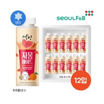 설빙 과즙자몽에이드 1박스 238ml 12개입 아이스포장 또와몰53 스위트카페농축음료, 1세트