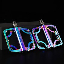 WEST BIKING-3 베어링 컬러풀 자전거 페달 MTB 로드 바이크 와이드 알루미늄 발판 미끄럼 방지 BMX 사이클, 01 3 Bearing Colorful