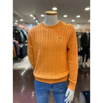 [올젠] 23S/S 라운드넥 올리버 자수 포인트 케이블 스웨터 ZOD1ER1303