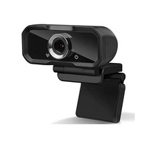 GEHUAY 1080P Full 웹캠with 마이크로폰 - 컴퓨터데스크탑 웹캠Plug and Play 120-degree Wide Angle with Tripod & 프라이버시커버
