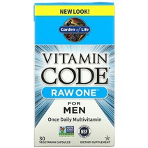 가든오브라이프 vitamin C 비타민C 씨 시ode Raw One For Men Once Daily 멀티 종합 비타민 30 식물성 캡슐