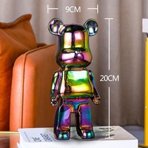 쇼파뒤 카페 인테리어 가게오픈 개업 결혼 선물 노호혼 재물복 Bear brick-동상 책상 액세서리 침실 장식 가정 및 장 럭셔리 거실 인형, [20] Bear Height 28CM