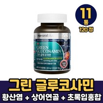 그린 글루코사민 황산염 비타민 초록입홍합 상어연골 분말 함유 캡슐 정타입 먹는방법, 11통, 120정