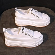 치어리딩화 스탠딩화 굽높은 운동화 여성 키높이 흰색 슈즈 7cm