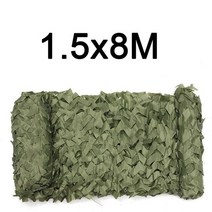 쉘터 원터치 6인용 돔 텐트 벙커 캠핑 카 4인용 위장 그물 폭 위장 모 그물 대량 롤 태양 그늘 사막 정글, 1.5x8m 퓨어 그린