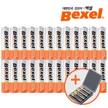 벡셀 건전지 벌크 알카라인 [사은품 건전지 케이스 증정] AA AAA C D 9V 선택가능, 02 벡셀 알카라인 벌크 AAA 24알, 24개