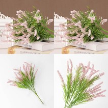 플라워가든 라벤더 부쉬조화 핑크 플랜테리어 꽃꽂이소재