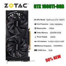 그래픽카드 zotac gtx 1660ti 6gb 게임용 비디오 카드 gtx1660 ti, GTX 1660ti 6g