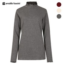 아날도바시니 물결 라인 배색 하이넥 티셔츠 AT11TS02M