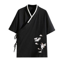 셀럽당 남성개량한복 반팔 티셔츠 스님옷 생활한복 리넨 상의