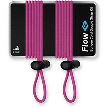 Flow Goggle Strap Kit (2-Pack) - Replacement Bungee Cord Straps for Swim Goggles - Solid Colors (Sol, 1, Solid Pink