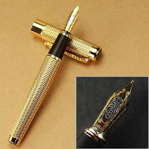 고급만년필 jinhao1200 silver 18kgp b nib 용 조각 편지지 schooloffice 쓰기 펜 152, 금