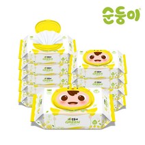 순둥이 CRaC-01/100%생분해/그린에디션(봄) 물티슈 80매 캡형 10팩