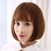 숏컷반가발 단발머리가발 커트가발 숏컷통가발 여자숏컷가발 숏컷가발 짧은머리가발 단발통가발 통가발, 다크브라운