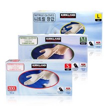 커클랜드 니트릴 다용도 장갑(S)(M)(L) 200매 /커클랜드 니트릴장갑, 커클랜드 니트릴 다용도 장갑(M) 200매입