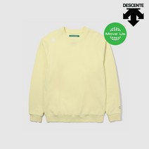 데상트 남녀공용 친환경 코튼 소재 에코테리 맨투맨 SN123UHT12_YEL