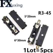 퓨즈 5pcs r3-45 대만 sci 퓨즈 홀더 pbt 630mm 15a 125v (ul 불꽃: 94v-0) 8a 250v 520mm 퓨즈 박스 내부 630mm 10a 250v, 6x30