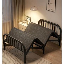 접이식 평상 거실 정원 마루 평상마루 야외용 대나무 데크 가정용 테라스 베란다, 스틸프레임2접기100CM베어링600진