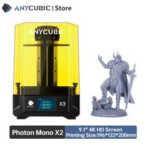 레이저 각인기 커팅기 마킹기 소형 ANYCUBIC-포톤 모노 X2 3D 프린터 9.1 인치 4K 단색 LCD UV 수지 60 mm/h 고속 SLA 인쇄, 01 Photon Mono X2