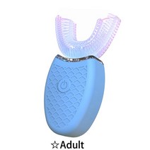 초등학생 전동 칫솔 u자형 마우스피스 잇몸마사지 아이 음파 치아 미백 성인 초음파 치아, CHINA_USB Blue
