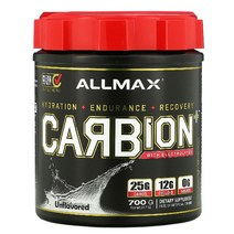 이지몰 ALLMAX (올맥스) CARBion+ 전해질 함유 블루 밤 팝 맛 725g(25.6oz) No.16969, 698.53 g, 무맛