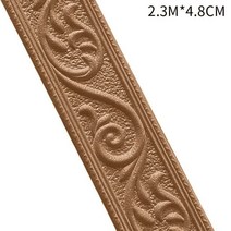 3D 폼 벽 가장자리 스트립 셀프 접착식 스티커 방수베이스 보드 코너 허리 라인 트림 벽지 1 개, 14 14(230cmx4.8cmx6mm)