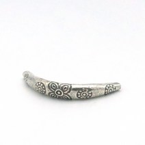 카렌실버 925 은 플라워 무늬 파이프 4cm 펜던트 목걸이 팔찌 DIY 재료