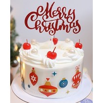 (크리스마스)케이크띠8cm 오너먼트(1롤)