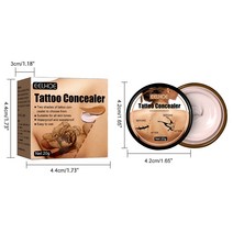 문신 커버 업 메이크업 전문 흉터 문신 컨실러 커버 문신 스팟 다크 서클 과다 색소 침착 흠집 20g, 밝은 색, 하나