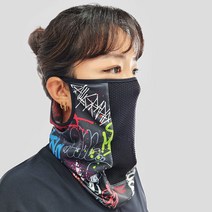 아이젠하임 자외선차단 골프 얼굴햇빛가리개 여성 남성 쿨 스포츠 마스크, 블랙, 패턴, FREE