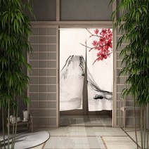 일식 커튼 주방 식당 장식 쪽커튼 출입 문 가래개