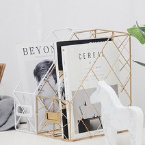 생활살림 인테리어 철제 잡지 파일 꽂이 박스 서류정리함, 파일 매거진랙 1단 블랙