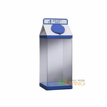 [태태몰] 우유팩형 투명휴지통(50L/305x305x800) 휴지통 쓰레기통 음식물분리수거 +&9687, 쿠팡 캔류