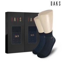[닥스양말] 신사 면스판 단목 격자패턴도트 2족세트 DK21810