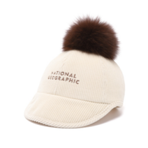 내셔널지오그래픽 N223AHA680 방울 포인트 코듀로이 캡 IVORY 349680, FREE ◈210977982◈