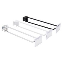 위드금창 각파이프20X30 이중후크벽선반 가격표시 이선 각후크, 크롬, 100mm