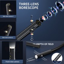 Teslong NTS300 5.0 인치 디지털 산업 내시경 카메라 1080P HD 배수관 검사 뱀 튜브 방수, 06 12.5mm Autofocus, 02 3M