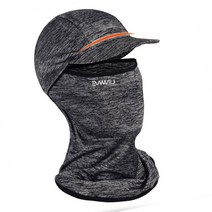 여름용 버프 앞면 마스크 쿨바라클라바 목토시 넥워머, 블랙