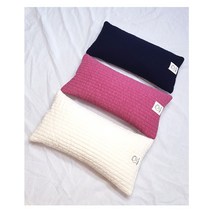 해피이즈 코잠 피그먼트 큰누비 유아동 메밀베개 20X40(봉평세척건조 메밀껍질포함) 건강베개 영유아베개, 곤색